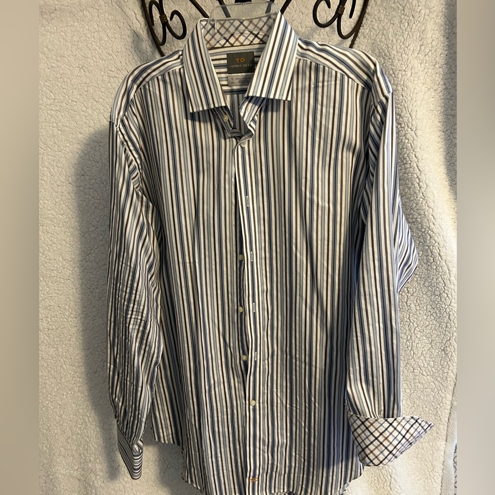 Thomas Dean striped button down.
